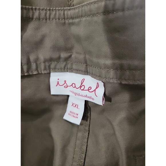 Ingrid & Isabel Over The Belly High-Rise Brown Maternity Pants Barrel XXL NWT - Picture 15 of 16